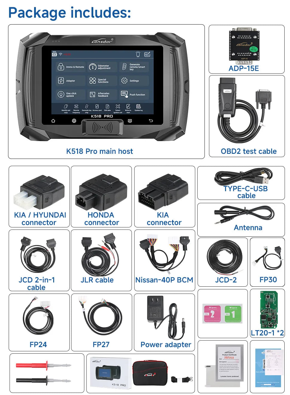 Lonsdor K518 Pro Full Configuration Global Version All In One Key Programmer with 2 Years Free Update Time