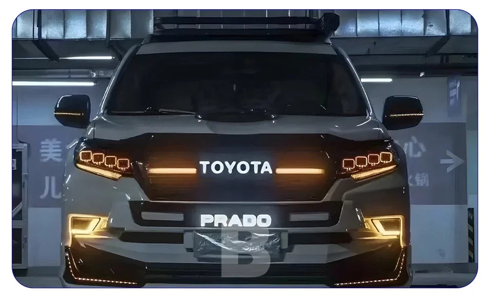 Auto Headlight For Toyota Prado 2018-2023 LED Car Front lamps Assembly Upgrade Bugatti Design Four Projector Lens Accessories