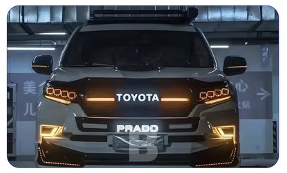 Auto Headlight For Toyota Prado 2018-2023 LED Car Front lamps Assembly Upgrade Bugatti Design Four Projector Lens Accessories