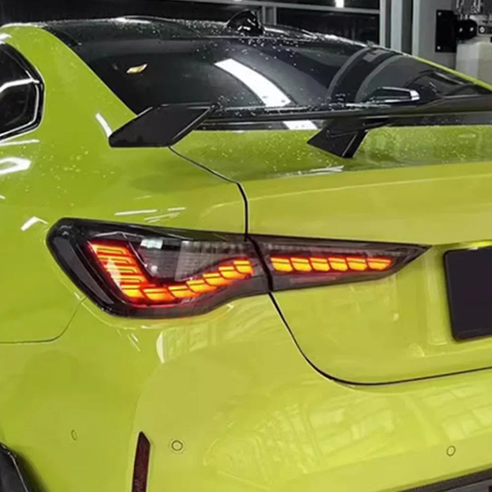 Car Taillights for Bmw 4 Series 2020-2023 Led Auto Back Lamps Assembly Upgrade Dragon Design Style Turn Signal Accessories