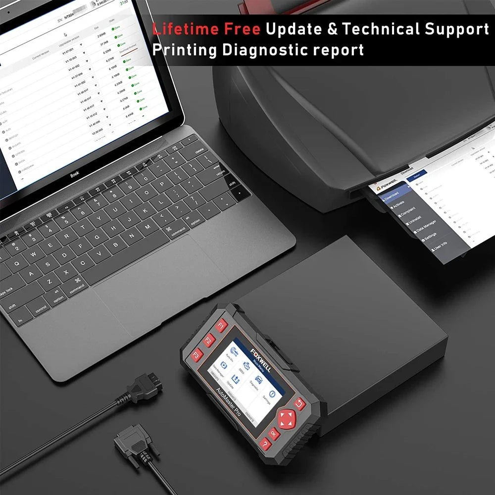 FOXWELL NT604 Elite Wireless OBD2 Scanner Engine ABS SRS Transmission Diagnostic Tools Automotive Scanner OBD 2 Code Reader