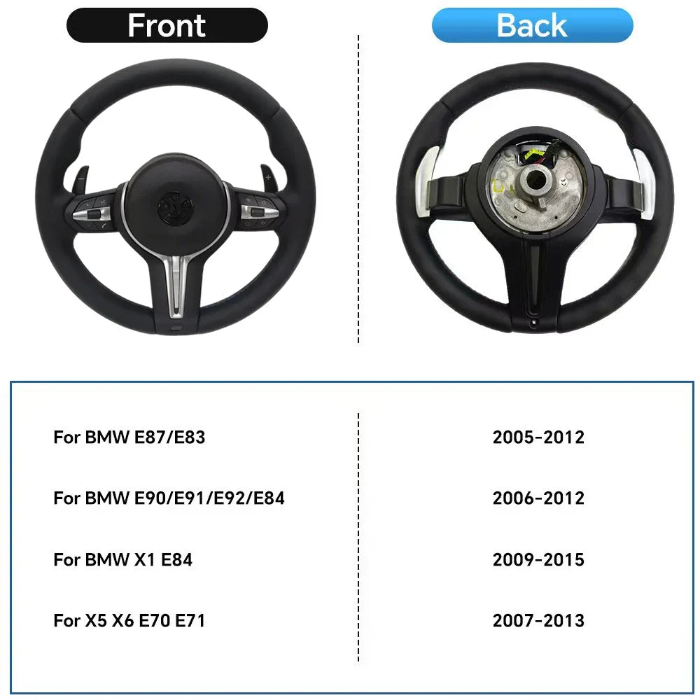 Interior M Series Leather Steering Wheel For BMW M3 M5 F20 F22 F23 F30 F33 F34 X1 F48 X5 F15 X3 F25 F80 E90 E70 E84 With Paddles