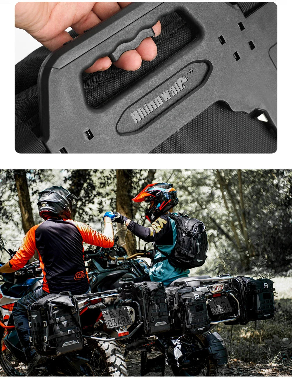 Rhinowalk Motorcycle Side Bag 35L Waterproof Quick Release Saddle Bag For BMW R1300GS R1250GS R1200GS S1000XR Motorbike Luggage