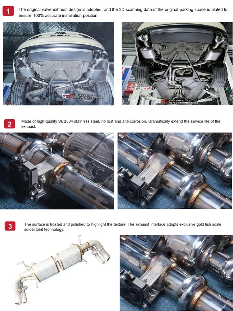 【 Customized Product 】 Stainless steel exhaust system Chevrolet Camaro 2.0 valve control non-destructive installation exhaust pi