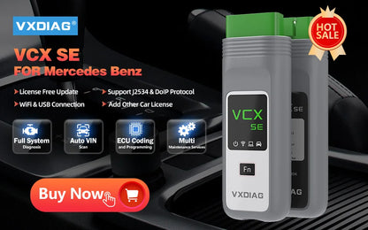 VXDIAG VCX SE J2534 Passthru Programmer OEM Reprogramming Diagnostic Tool for 11+ Brands for Mercedes Benz VW BMW JLR Porsche