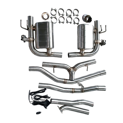 [Custom Product] Suitable for 2025 Honda Civic SI 1.5T Catback stainless steel valve exhaust pipe 89 blue plated double out