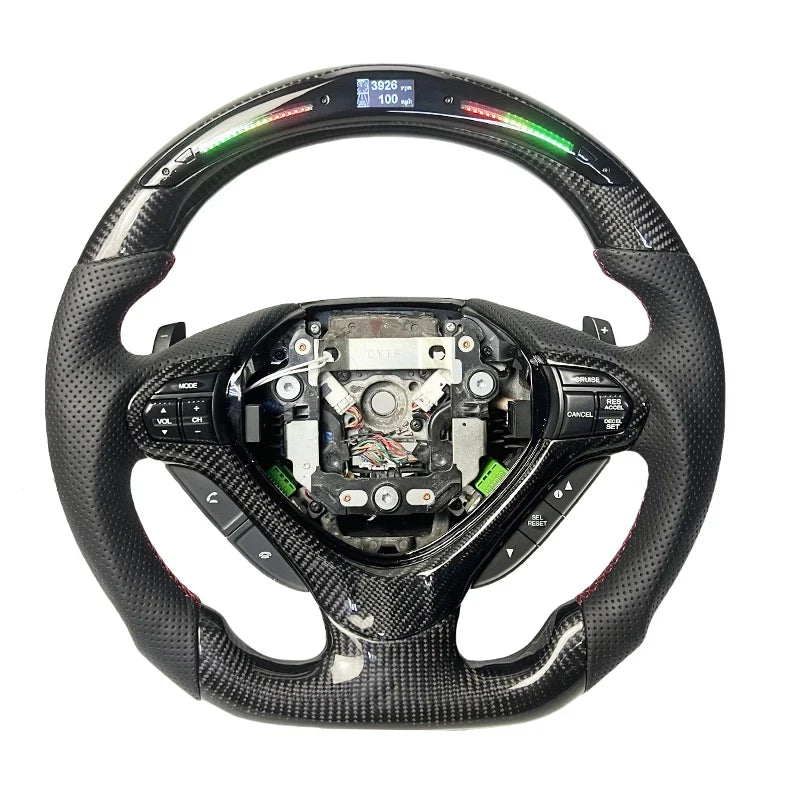 LED Genuine leather carbon fiber steering wheel suitable for Honda Accord CU2 SPIRIOR 2008-2017 series