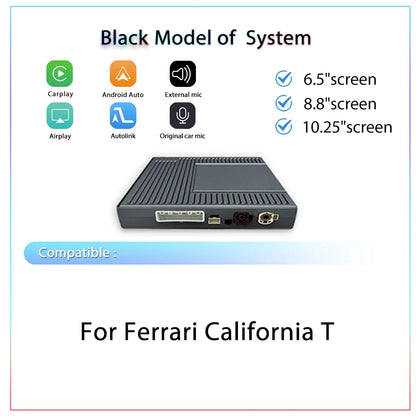 Wireless CarPlay 6.5" For Ferrari California T（15-18）Android mirror link AirPlay CarPlay function