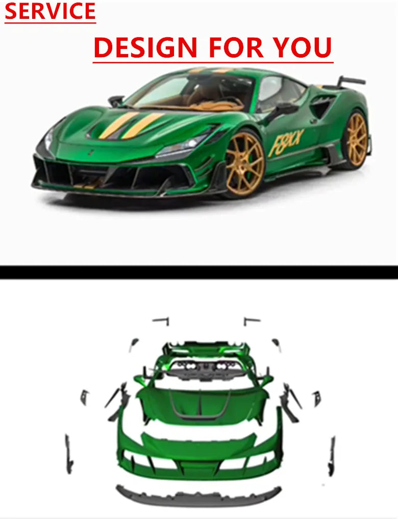 Auto Parts for Aston Martin DB11 Carbon Fiber M Style Front Rear Bumper Spoiler Side Skirts Rear Bumper Tailplane Body Kit