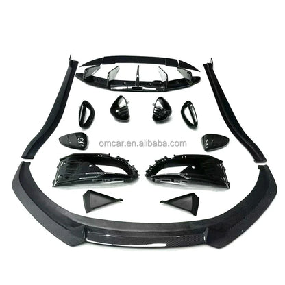 Car Exterior Accessories Dry Carbon Fiber Body Kit Front Lip Side Skirts Rear Diffuser Spoiler Wing Mirrors for Lotus Emira
