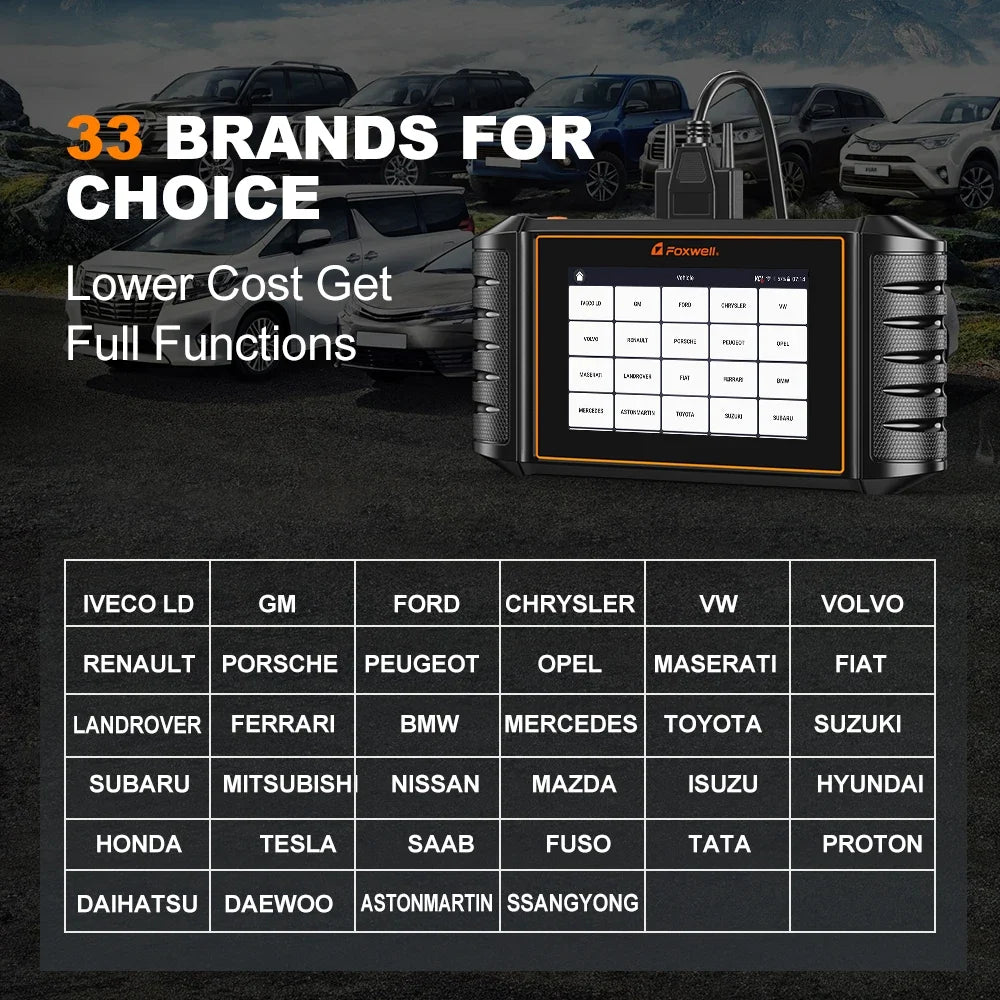 FOXWELL NT710 For VAG VW Audi Seat Bidirectional Car OBD2 Scanner Car Diagnostic ECU Coding All System A/F Adjust IMMO 30+ Reset