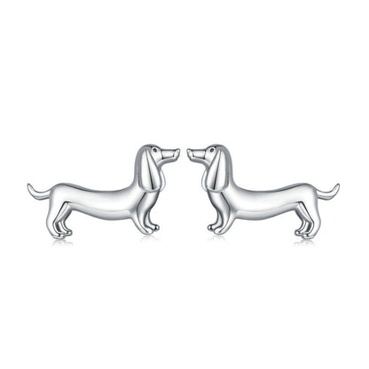 Elegant Dachshund Sterling Silver Ring & Earring by Dach Everywhere