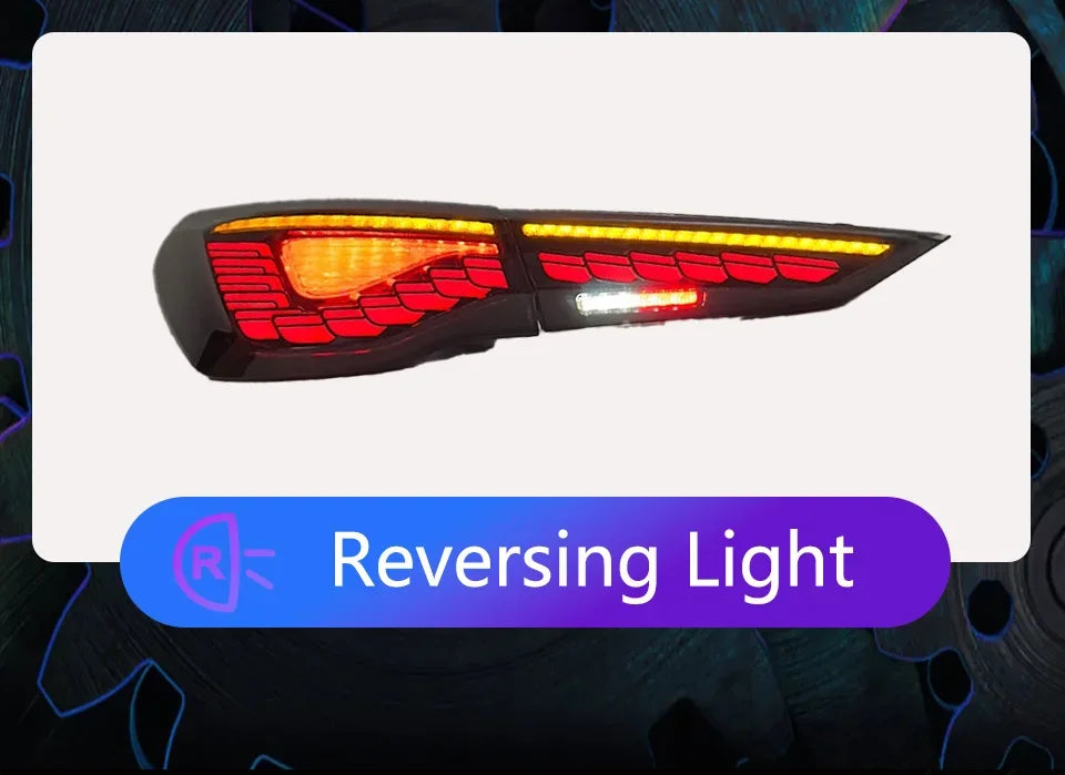 Car Taillights for Bmw 4 Series 2020-2023 Led Auto Back Lamps Assembly Upgrade Dragon Design Style Turn Signal Accessories