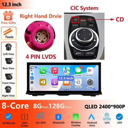 RHD For BMW 5 Series F10 F11 2011 - 2017 Android Wireless Carplay Radio Multimedia Player GPS WIFI DSP Stereo Screen Accessories