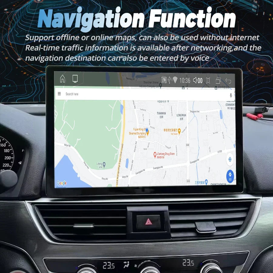 13.3'' Android 14 2K Screen For Honda Accord 2018 2019 2020 Stereo GPS Car Multimedia Video Player Navigation Carplay Head Unit