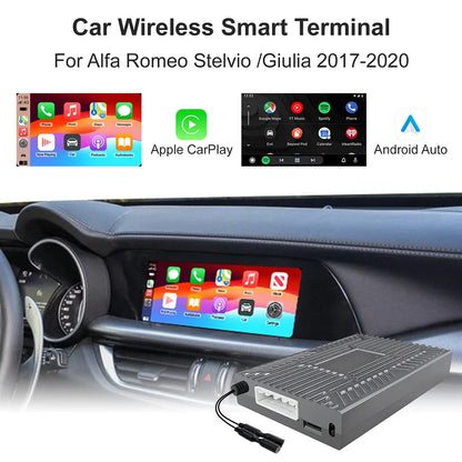 Wireless CarPlay Android Auto Retrofit Kit Decoder Box For Alfa Romeo Giulia Stelvio CarPlay Interface 2017-2020