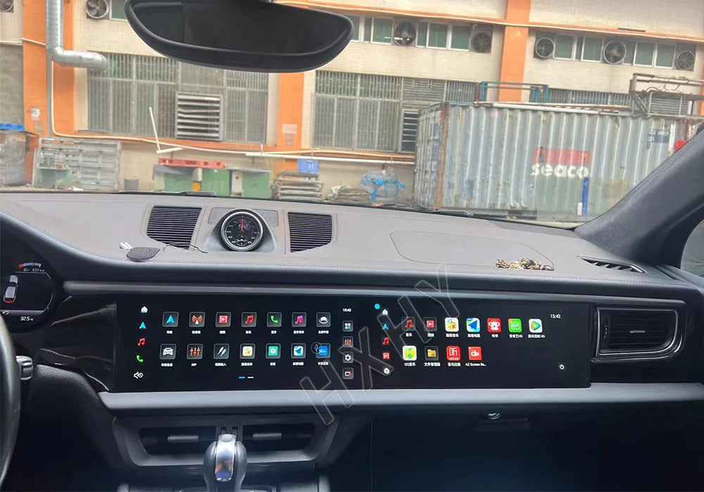 Double Interactive Screen Android 13 8+128G car radio Car Multimedia Stereo For Porsche Macan 2014-2018 DSP 360 Navigation