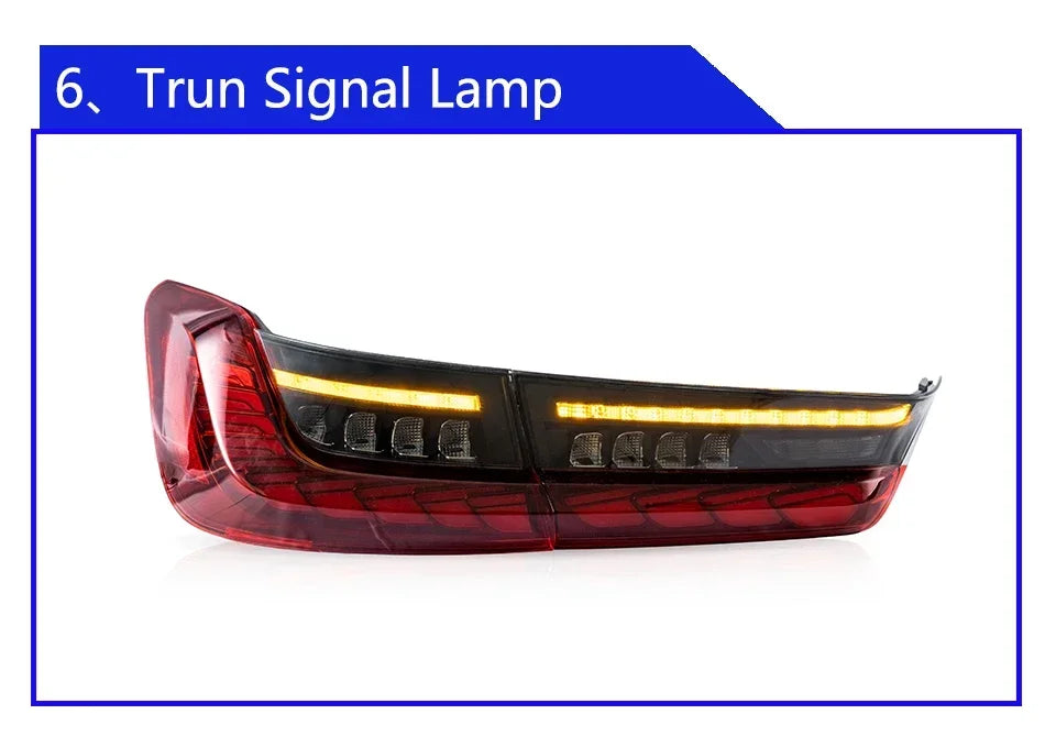 Car Taillights For BMW 3 Series G20 G28 320i 325i 330i 2020-2024 Upgrade LED Dynamic Dragon Taillight Accessories Assembly