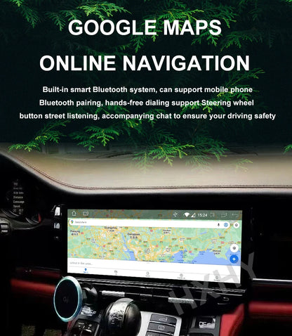 Double Interactive Screen Android 13 8+128G car radio Car Multimedia Stereo For Porsche Macan 2014-2018 DSP 360 Navigation