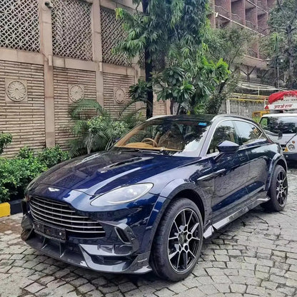 Dry Carbon Fiber Material For Aston Martin DBX Upgrade Mansori Style Body Kit Front Lip Tuyere Wheel Eyebrow Side Skirts