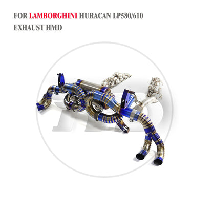 Titanium catback Headers for Lamborghini Huracan LP580-2 LP610-4 With Valve HMD Exhaust System Performance Quality certification