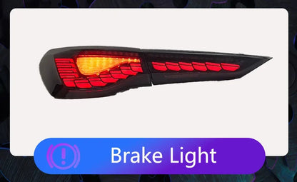 Car Taillights for Bmw 4 Series 2020-2023 Led Auto Back Lamps Assembly Upgrade Dragon Design Style Turn Signal Accessories