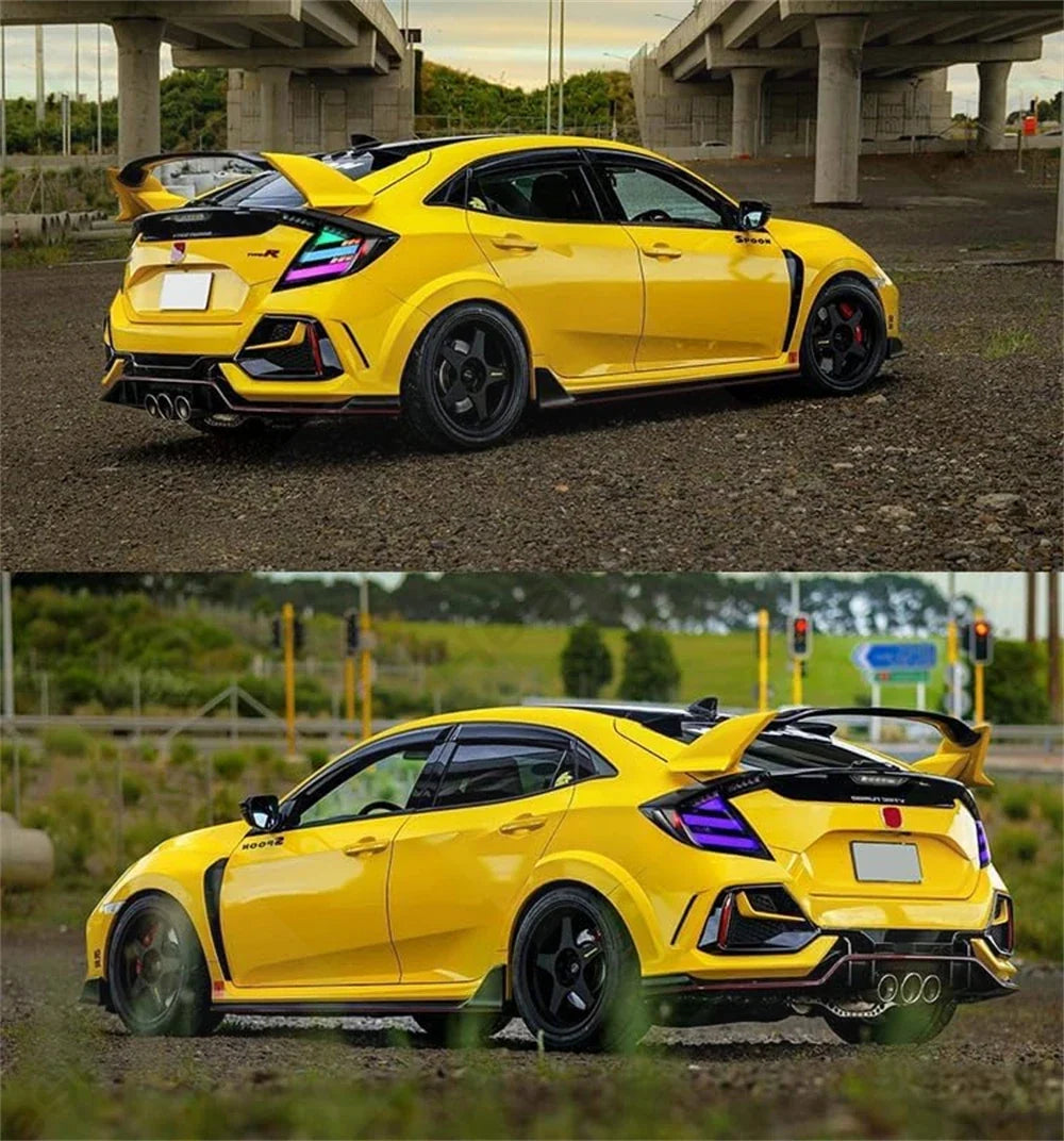 Taillights For Honda Civic Hatchback/Type R 2016-2022 FK7 FK8 10th Gen Tail Lamp Rear Fog Light LED Sequential Signal Assembly
