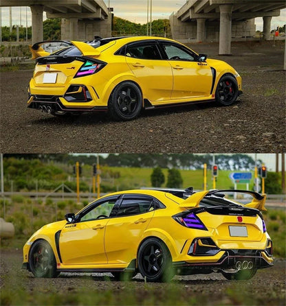 Taillights For Honda Civic Hatchback/Type R 2016-2022 FK7 FK8 10th Gen Tail Lamp Rear Fog Light LED Sequential Signal Assembly