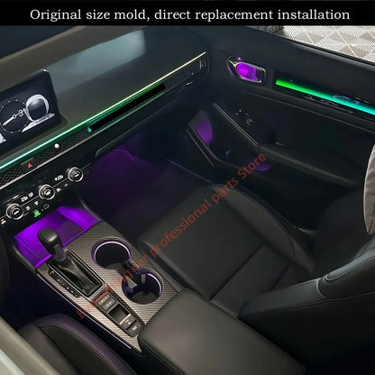 Car 64-color Dynamic Ambient light for Honda Civic Door LED LCD Trim Interior light modification Button APP control mode