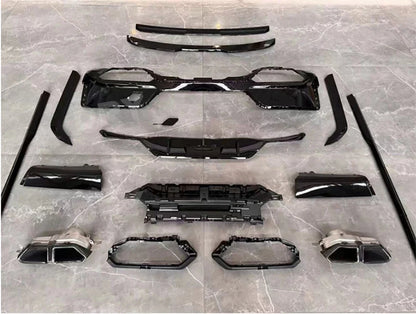 Front Bumper Lip Rear Spoiler Trunk Wing Rear Diffuser Exhaust Tips Side Skirts Body Kits for BMW 7 Series G70 Sport 2023+