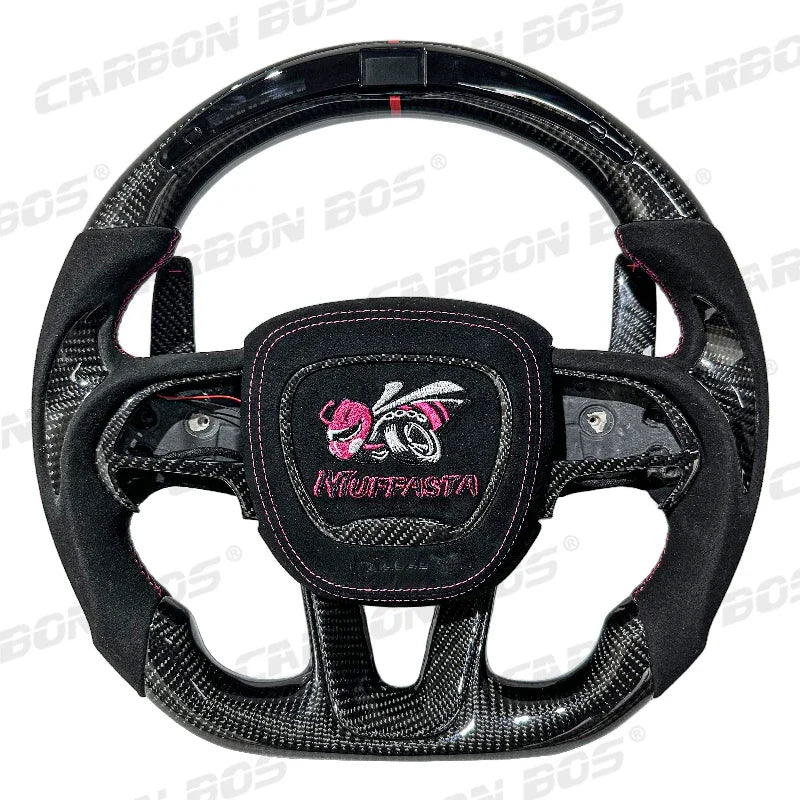 Carbon Fiber Custom Smart LED RPM Racing Steering Wheel for Dodge/Challenger Hellcat Charger Challenger