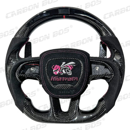 Carbon Fiber Custom Smart LED RPM Racing Steering Wheel for Dodge/Challenger Hellcat Charger Challenger