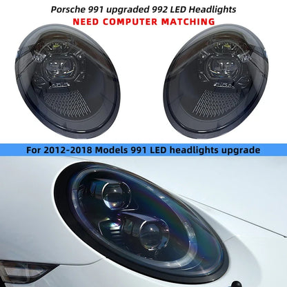 For Porsche 911 991 2012 2018 Year Head Lamp Light Assembly Car Accessories Upgrade 992 Porsche Gt3 RS 2023 LED Headlights