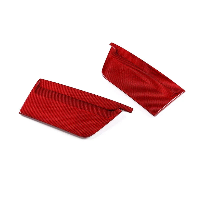 2pcs/Set Real Carbon Fiber B-pillar Window Decoration Cover Trim Fit For Ferrari 458 2011-2016 Auto Sticker Molding Accessories