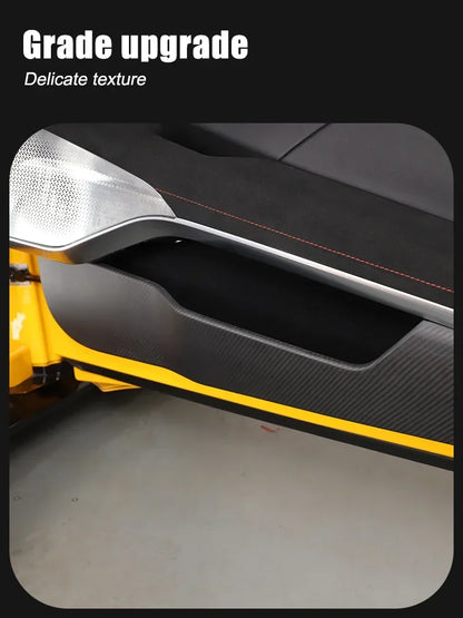 Real Carbon Fiber For Lotus Emira 2021-2023 Car Inner Door Anti Kick Panel Protector Cover Decorative Sticker Car Accessories