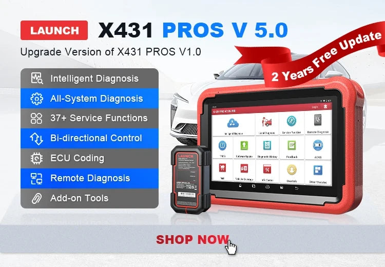 New LAUNCH X431 PROS V5.0 Car Diagnostic Tools Automotive OBDII Scan Tool Auto Scanner OBD2 ECU Coding pk X431 V plus