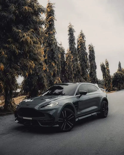 Dry Carbon Fiber Material For Aston Martin DBX Upgrade Mansori Style Body Kit Front Lip Tuyere Wheel Eyebrow Side Skirts