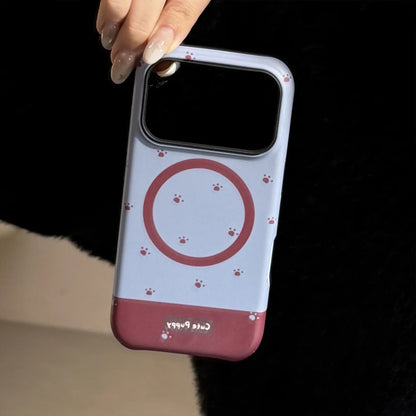 Korean Cartoon Puppy Magnetic Bracket Phone Case For iPhone