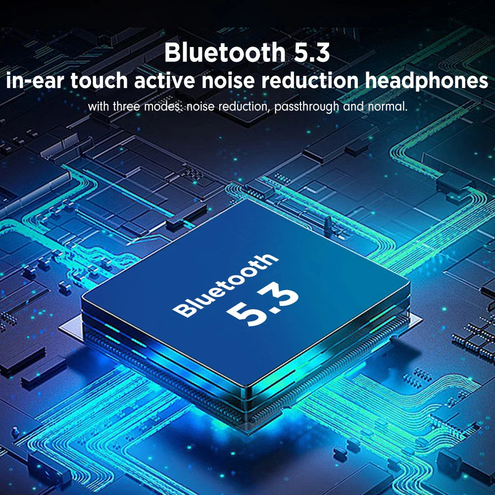 Mpow XY-17 Bluetooth 5.3 In-ear Wireless Sports Earphones ANC Active Noise Reduction Bluetooth 26H Playtime Headset for iPhone