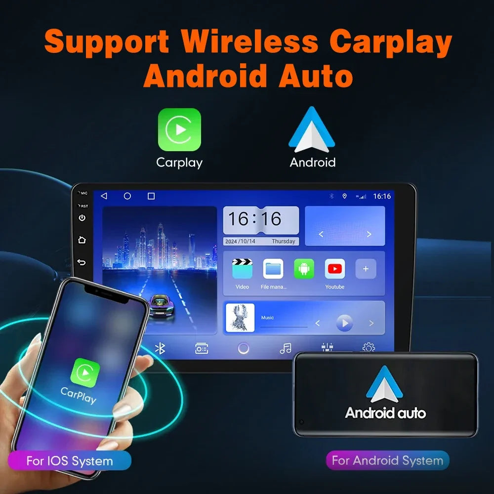 Car Radio Android 14 For Hummer H2 E85 2007 - 2009 Carplay Stereo DVD No 2din Autoradio Multimedia Bluetooth Navigation GPS WIFI