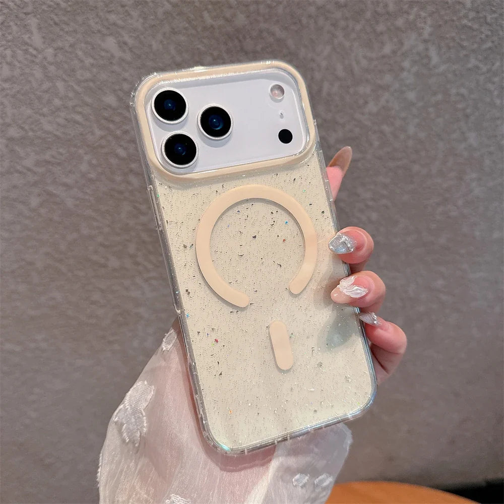 Jelly Glitter For Magsafe Wireless Charging Case For iPhone