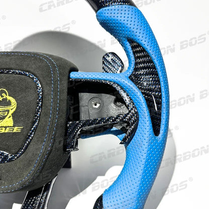 Carbon Fiber Custom Smart LED RPM Racing Steering Wheel for Dodge/Challenger Hellcat Charger Challenger