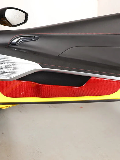 Real Carbon Fiber For Lotus Emira 2021-2023 Car Inner Door Anti Kick Panel Protector Cover Decorative Sticker Car Accessories