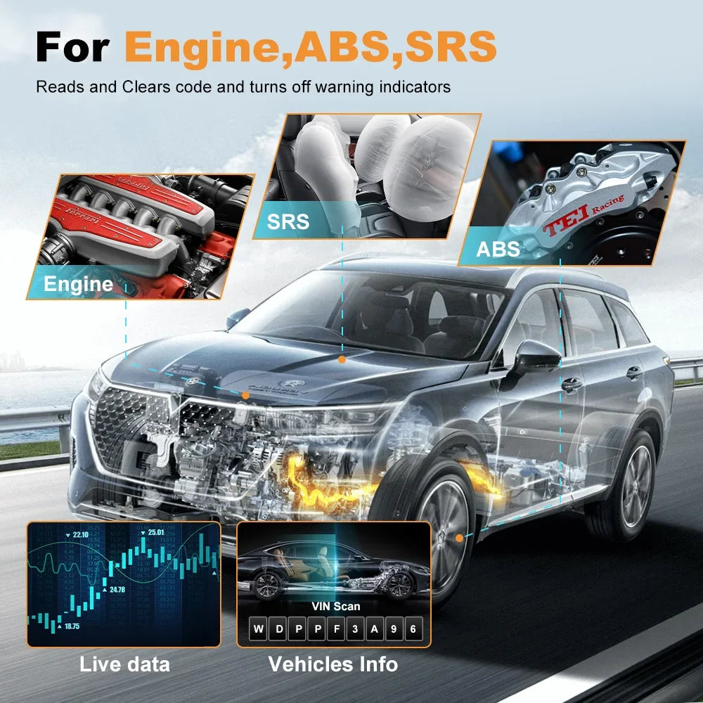 FOXWELL NT650 Elite OBD2 Scanner Diagnostic Tool ABS Airbag SAS EPB Oil A/F Reset Car Ananlyzer OBDII 3 System Automotive Tester