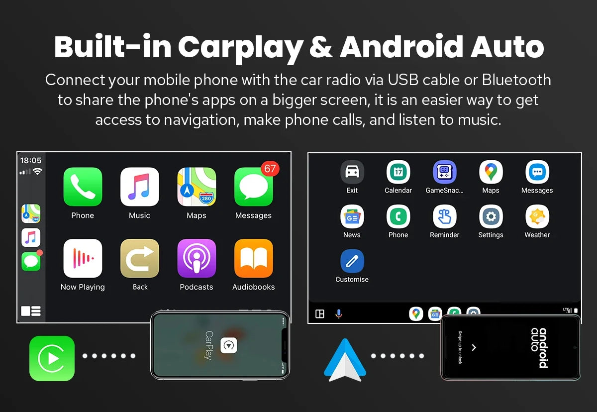 JOYING 10.1"Android 13.0 Car Stereo Radio Multimedia Playere Head Unit With Apple Carplay Android Auto For Honda CRV 2012-2016