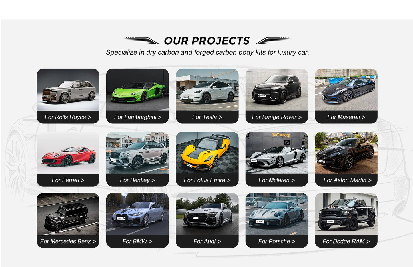 OEM Style Dry Carbon Fiber Side Skirt Extension Perfect Fit for Aston Martin DBX 707