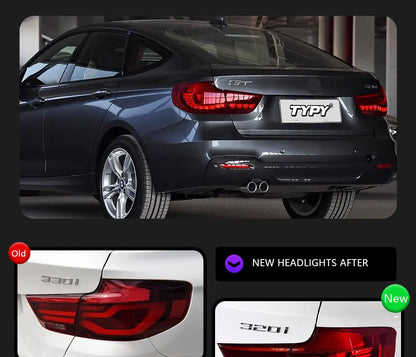 TYPY Car Tail Lights For BMW 3 Series GT F34 2013-2020 LED Car Tail Lamps Daytime Running Lights Dynamic Turn Signals