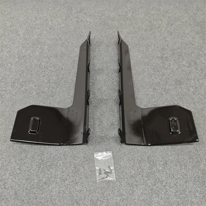 For BMW M2 G87 2023-2024 ABS Body Kits Black MP Style Car Side Skirts Lip Flaps Extension Rocker Splitters Diffuser Winglet Wing