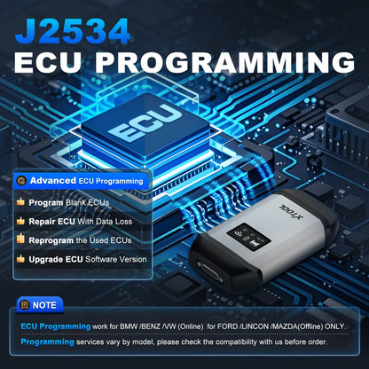 XTOOL InPlus IP919 MAX Bluetooth Car Diagnostic Tools ECU Programming J2534 Bi-directional 42+ Resets Scanner With Topology FCA
