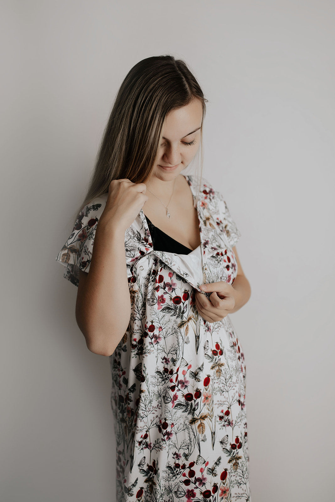 Floral Mommy Labor and Delivery Nursing Hospital Gown by Three Little Tots